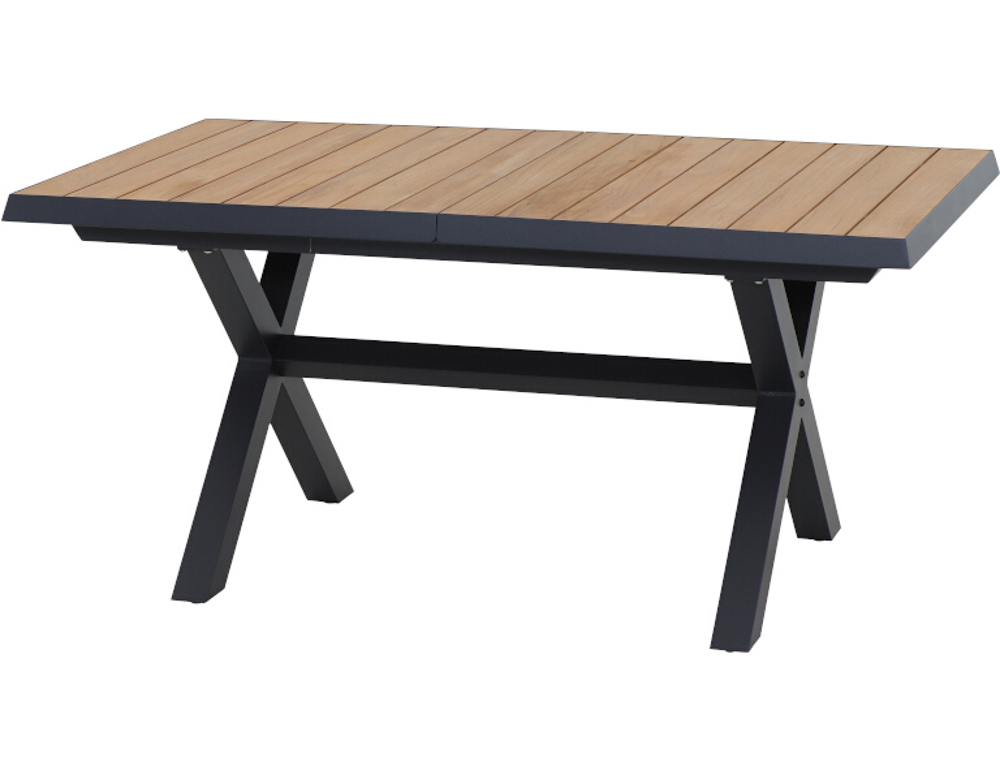 Siena Garden Sincro Ausziehtisch 160(200)x90cm Anthrazit/Teak