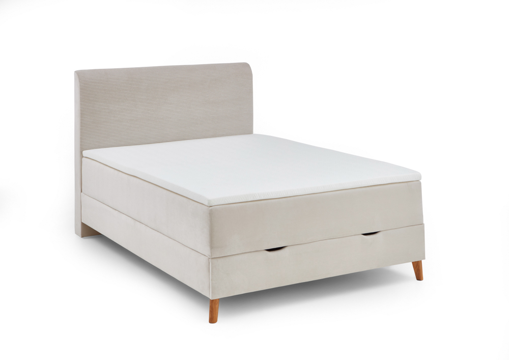 Meise Möbel Memphis Boxspringbett Holzfuß 100% Polyester Beige