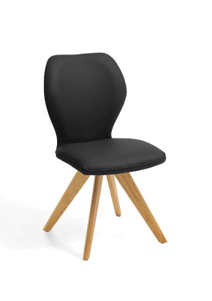 Niehoff Sitzmöbel Colorado Trend-Line Design-Stuhl Eichengestell - Leder - 180° drehbar
