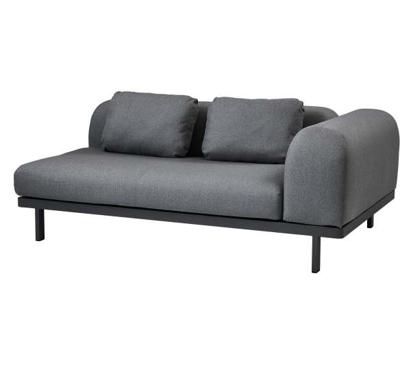 Cane-Line Space 2-Sitzer Sofa inkl. Kissensatz + Anbaumodul