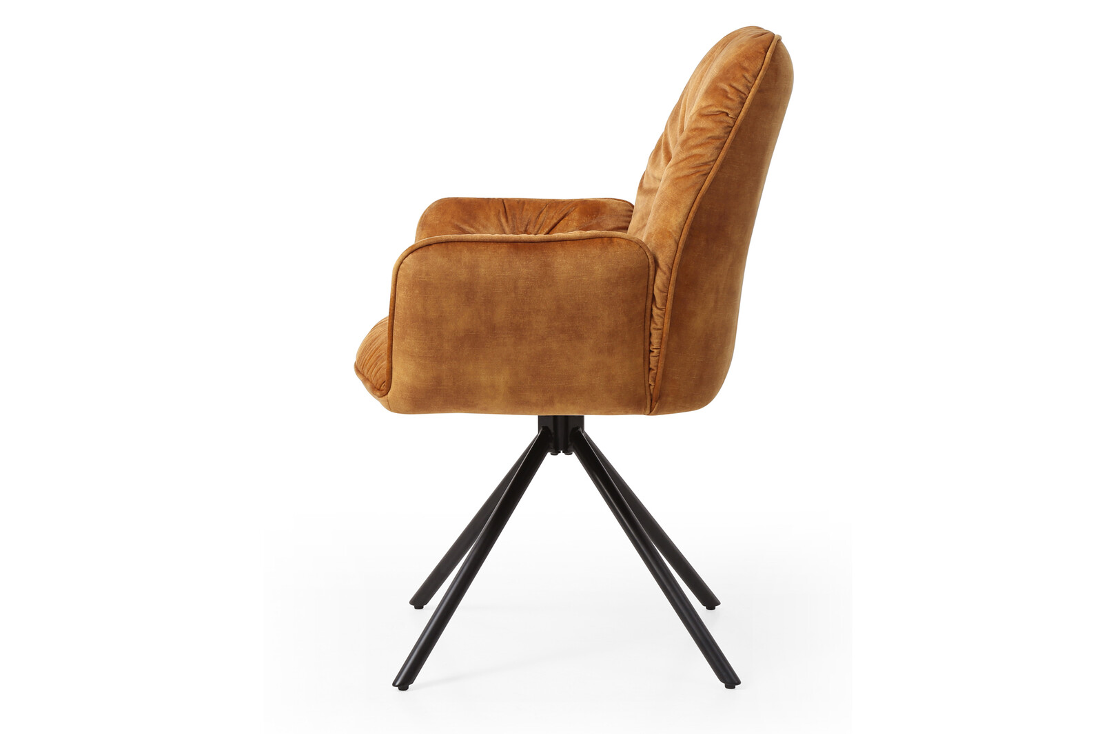 Esszimmerstühle 360° | SalesFever | Beckhuis Metallbeine Möbel mit Armlehnstuhl Drehfunktion | Stühle schwarz | Samtvelours