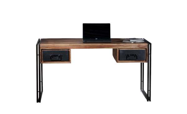 SIT Möbel PANAMA Schreibtisch Metall/Akazie gebeizt und geölt und  Gebrauchsspuren | Schreibtische | Tische | Möbel | Beckhuis