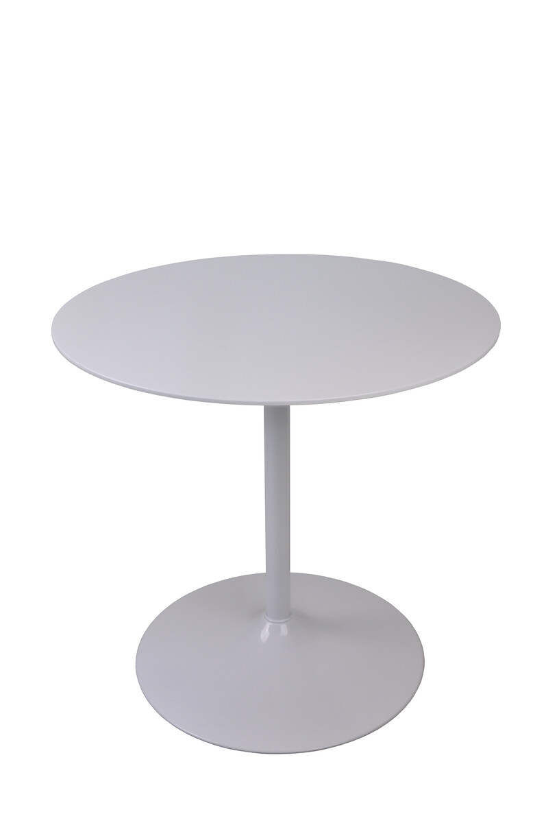 SalesFever Bistrotisch Rund Weiß hochglanz lackiert Metallgestell  pulverbeschichtet | Esstische | Tische | Möbel | Beckhuis