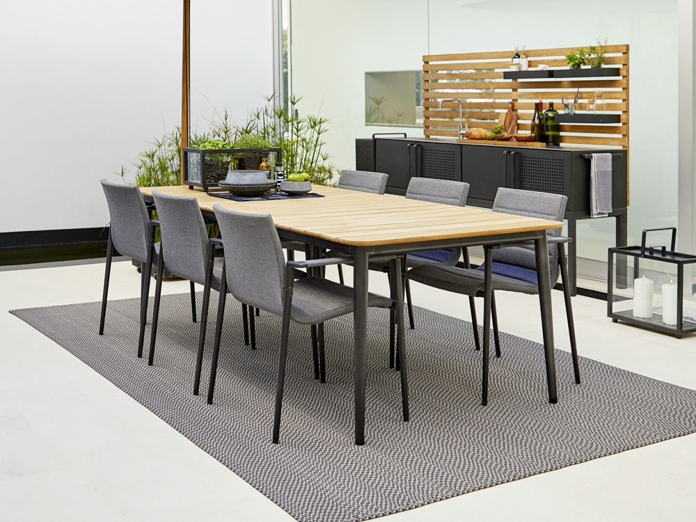 Cane-Line Core Gartenmöbel Set 7-tlg. mit Tisch | Aluminium Sets