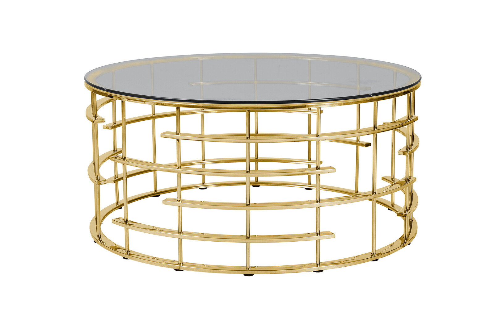 SalesFever Couchtisch mit 90 cm Steel Design-Gestell Ø | in Stainless | | Beckhuis | Couchtische Möbel Tische