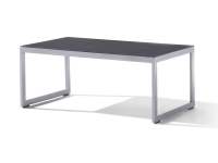 Sieger Loungetisch mit Glasplatte 110x60x44 cm Eisengrau