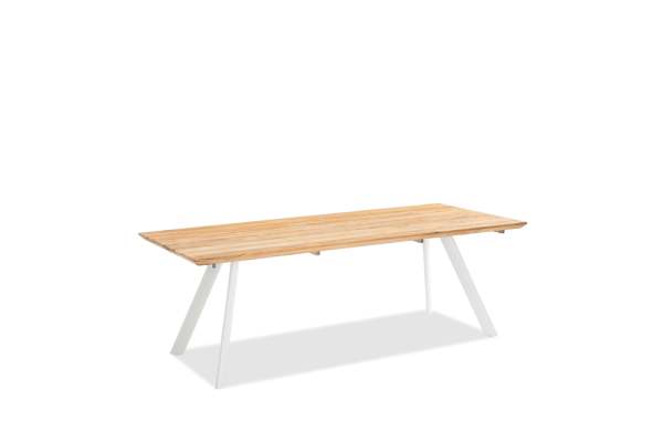 Niehoff Valletta Tisch Tischplatte Teak recycelt/ Aluminiumgestell 220x95x76 cm