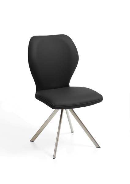 Niehoff Sitzmöbel Colorado Trend-Line Design-Stuhl Edelstahlgestell - Leder