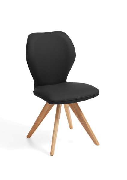 Niehoff Sitzmöbel Colorado Trend-Line Design-Stuhl Wildeiche/Leder - 180° drehbar