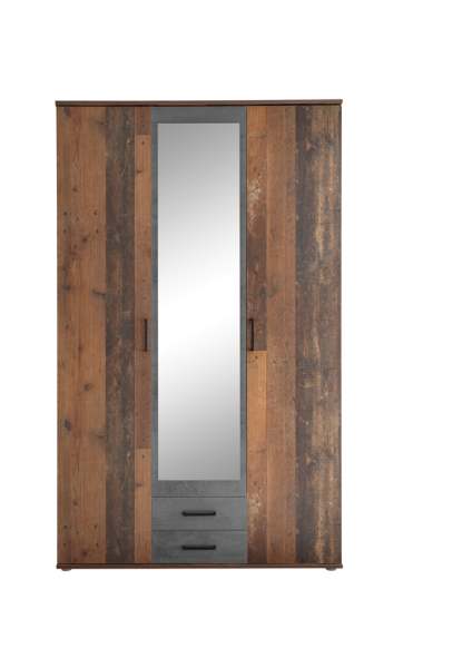 Schlafkontor Chicago Kleiderschrank Holzwerkstoff Melamin 3 Türen 120x196x54 cm