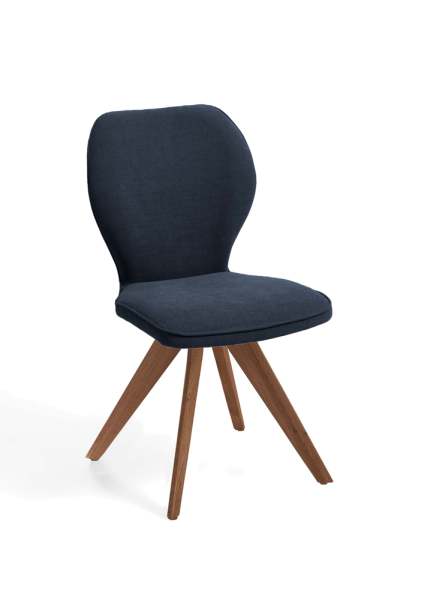 Niehoff Sitzmöbel Colorado Trend-Line Design-Stuhl Wild-Nussbaum/Webstoff - 180° drehbar