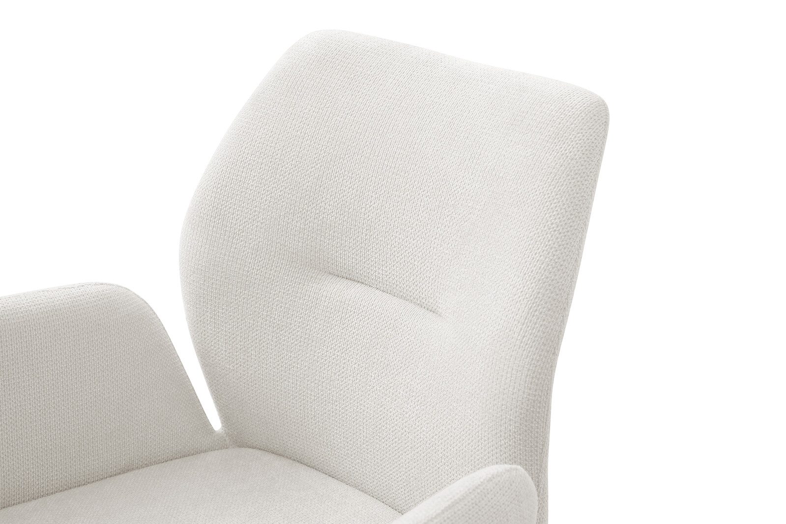 SalesFever Armlehnstuhl mit 180° Drehfunktion Strukturstoff  Edelstahlgestell silber | Esszimmerstühle | Stühle | Möbel | Beckhuis