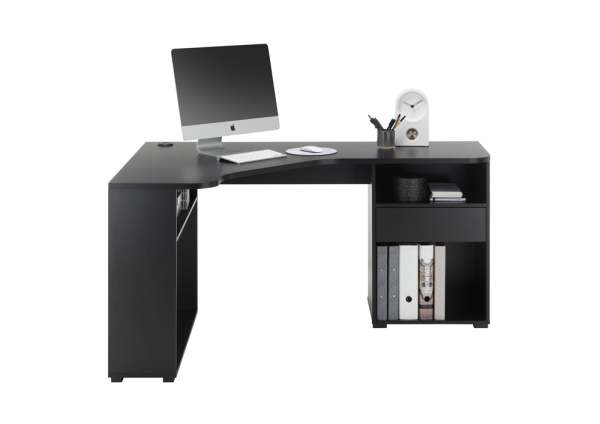Bega Consult BC 3155 Schreibtisch Beschichtete Spanplatte schwarz |  Schreibtische | Tische | Möbel | Beckhuis | Eckschreibtische