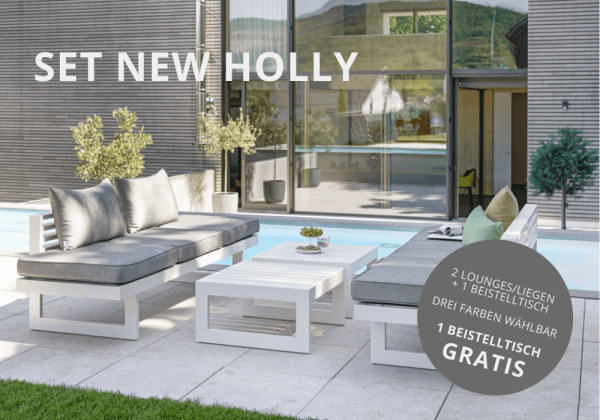 Stern New Holly-Set 2 Lounges mit Beistelltisch + 1 Beistelltisch gratis