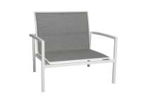 Stern Skelby Lounge-Sessel Aluminium Weiß/Silber