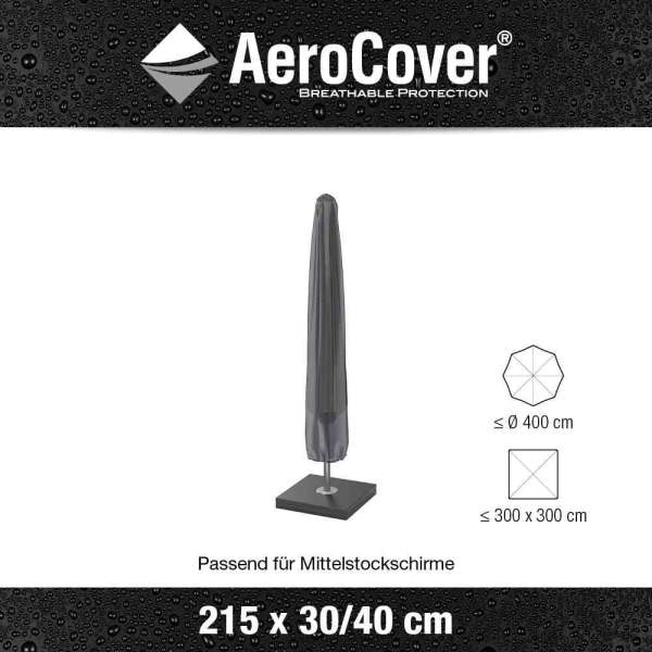 Aerocover Schirmhülle 215x30/40 cm für Schirme bis Ø 4 Meter