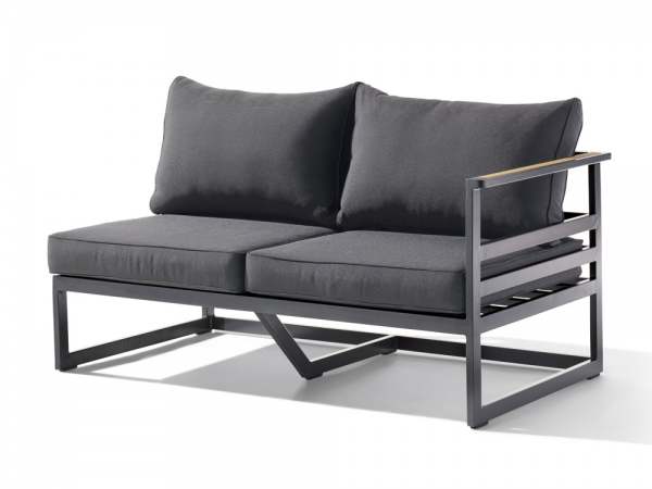 Sieger Sydney Lounge 2- Sitzer Sofa rechts eisengrau/grau