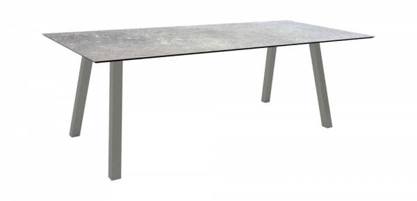 Stern Interno Tisch Aluminium Vierkantrohr mit Silverstar 2.0 180 - 220x100 cm