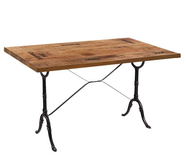 SIT Möbel TABLES & CO Tisch 120x65 cm Gusseisen/Mangoholz mit Gebrauchsspuren