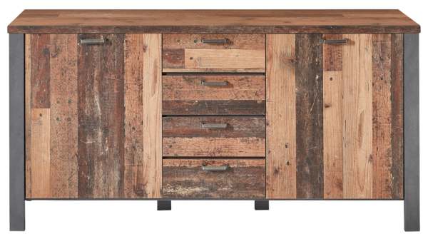 Innostyle Cardiff Sideboard Holzwerkstoff Used Style Optik Dark 179x88x44 cm